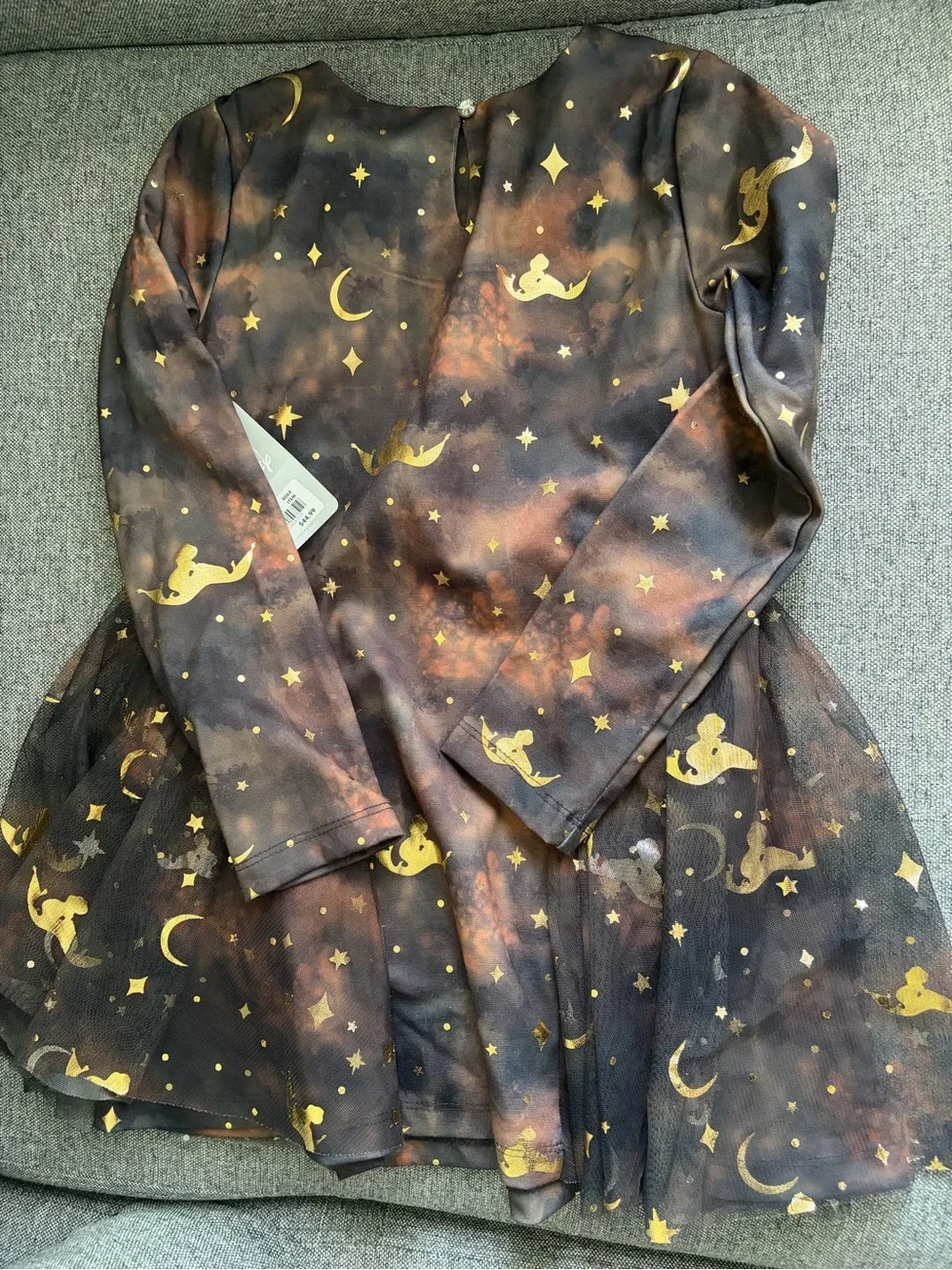NEW Disney Girls' Aladdin Moon & Stars Costume Dress Size 5/6